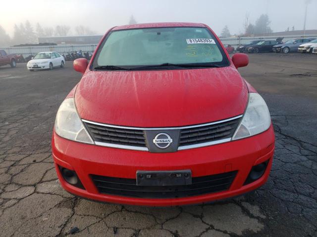 3N1BC13E97L458889 - 2007 NISSAN VERSA S RED photo 5