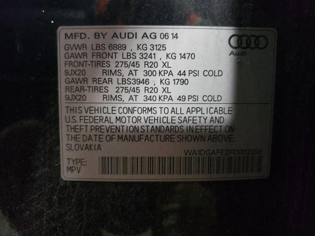 WA1DGAFE2FD002558 - 2015 AUDI Q7 PRESTIGE BLACK photo 13