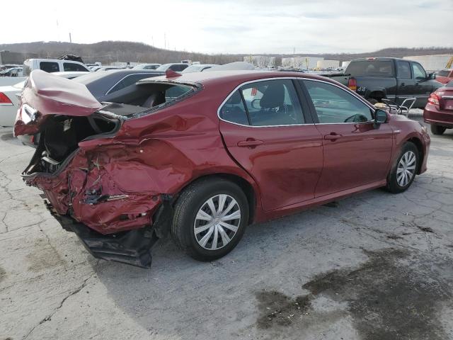 4T1B31HK1KU512868 - 2019 TOYOTA CAMRY LE RED photo 3