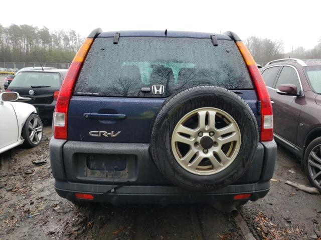 SHSRD78814U222822 - 2004 HONDA CR-V EX BLUE photo 6