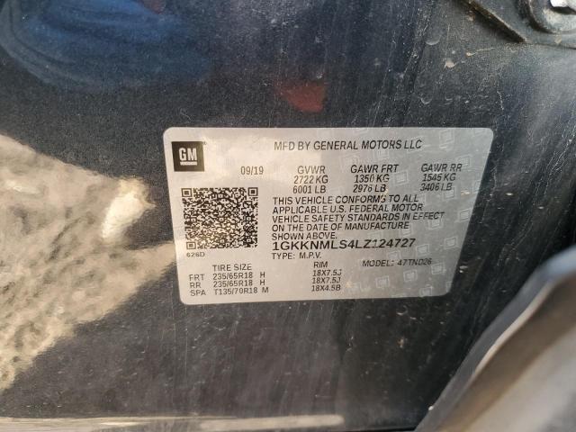 1GKKNMLS4LZ124727 - 2020 GMC ACADIA SLT BLACK photo 13