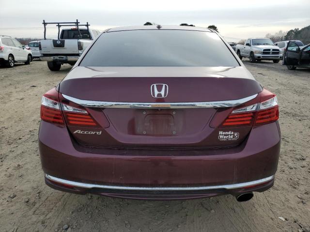 1HGCR2F78GA201735 - 2016 HONDA ACCORD EX RED photo 6