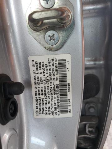 19XFB2F85EE244206 - 2014 HONDA CIVIC EX SILVER photo 12