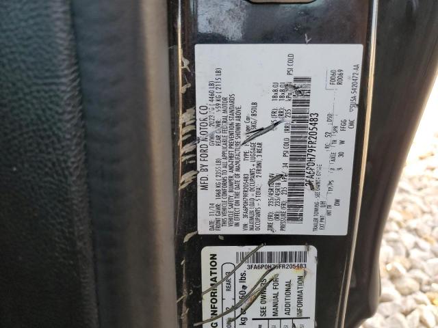 3FA6P0H79FR205483 - 2015 FORD FUSION SE BLACK photo 12