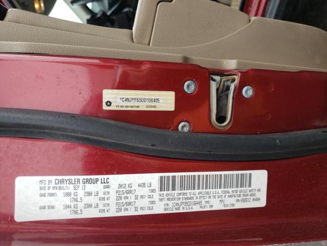 1C4NJPFB5DD166405 - 2013 JEEP PATRIOT LATITUDE RED photo 14