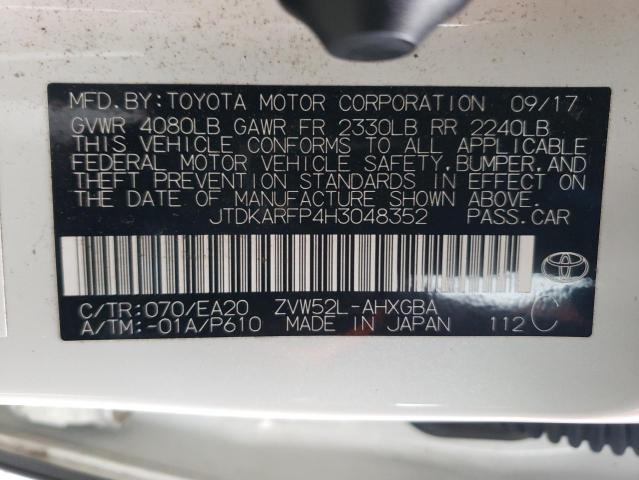 JTDKARFP4H3048352 - 2017 TOYOTA PRIUS PRIM 白色 照片 13