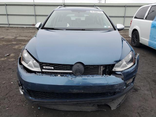 3VWH17AU2HM522368 - 2017 VOLKSWAGEN GOLF ALLTR S BLUE photo 5