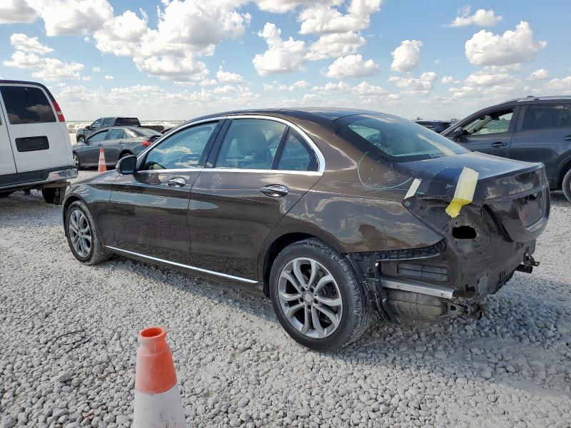 WDDWF4KB1GR143579 - 2016 MERCEDES-BENZ C 300 4MATIC BROWN photo 2