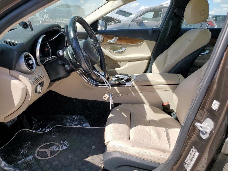 WDDWF4KB1GR143579 - 2016 MERCEDES-BENZ C 300 4MATIC BROWN photo 7