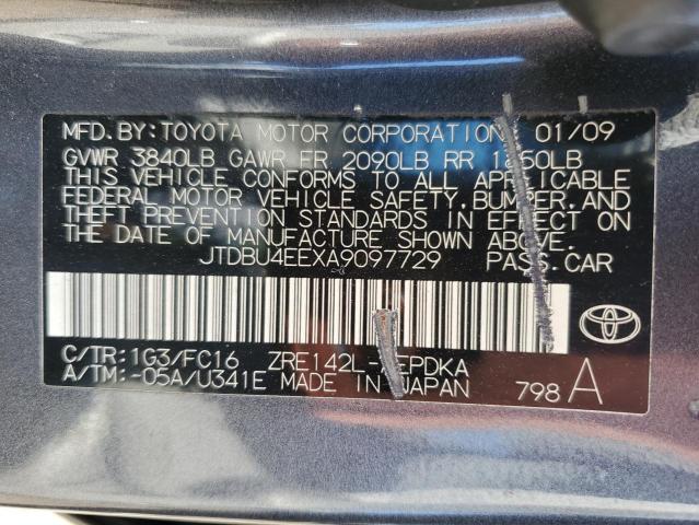 JTDBU4EEXA9097729 - 2010 TOYOTA COROLLA BASE Gri fotoğraf 13