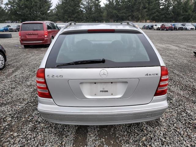 WDBRH81J34F471258 - 2004 MERCEDES-BENZ C 240 SPORTWAGON 4MATIC SILVER photo 6