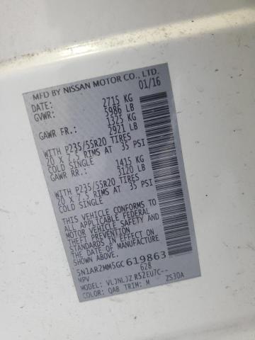 5N1AR2MM5GC619863 - 2016 NISSAN PATHFINDER S WHITE photo 13