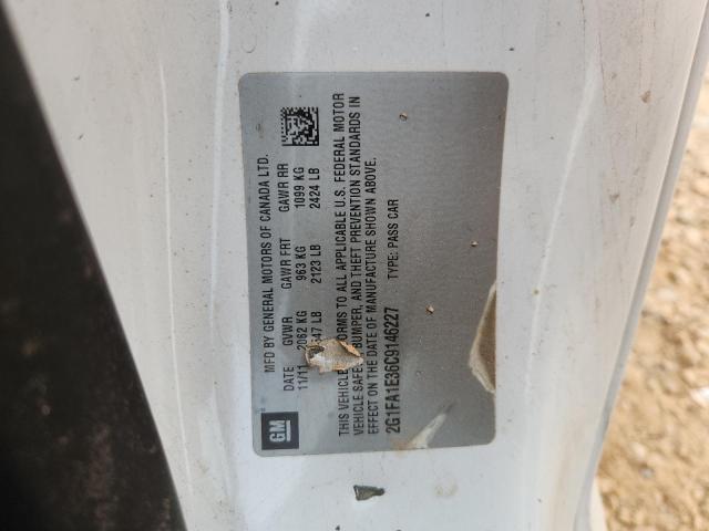 2G1FA1E36C9146227 - 2012 CHEVROLET CAMARO LS1 LS WHITE photo 12