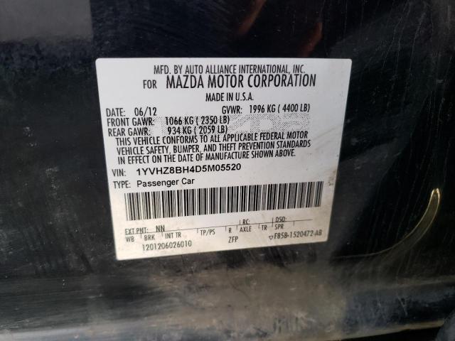 1YVHZ8BH4D5M05520 - 2013 MAZDA 6 SPORT BLACK photo 12