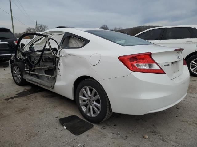 2HGFG3B14CH551661 - 2012 HONDA CIVIC EXL WHITE photo 2