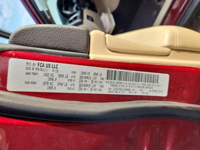 1C4RJFAG4JC300028 - 2018 JEEP GRAND CHER LAREDO Կարմիր լուսանկար 13