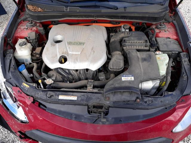 KMHEC4A40DA099775 - 2013 HYUNDAI SONATA HYBRID RED photo 11