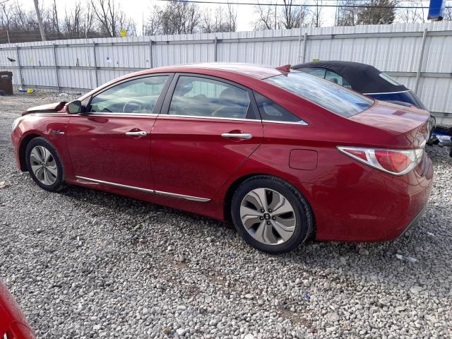 KMHEC4A40DA099775 - 2013 HYUNDAI SONATA HYBRID RED photo 2