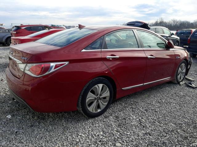 KMHEC4A40DA099775 - 2013 HYUNDAI SONATA HYBRID RED photo 3