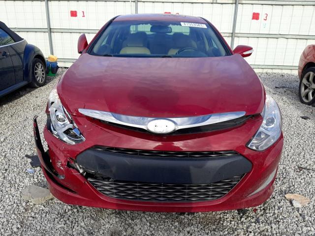 KMHEC4A40DA099775 - 2013 HYUNDAI SONATA HYBRID RED photo 5