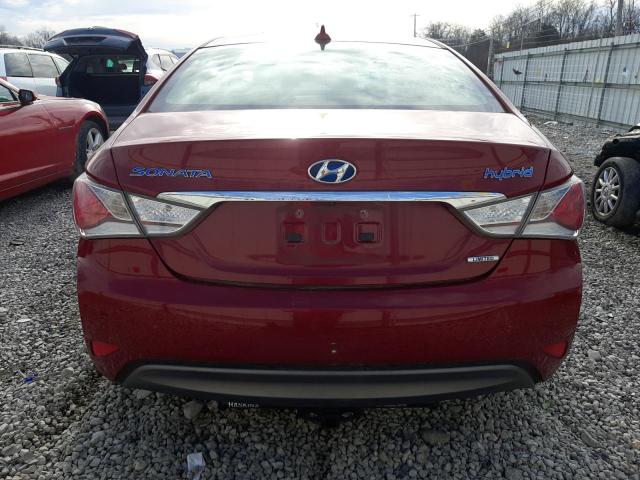 KMHEC4A40DA099775 - 2013 HYUNDAI SONATA HYBRID RED photo 6