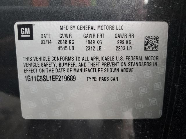 1G11C5SL1EF219689 - 2014 CHEVROLET MALIBU 1LT Grafit foto 12