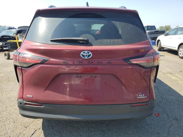 5TDYSKFC0NS052081 - 2022 TOYOTA SIENNA XLE 红色 照片 6
