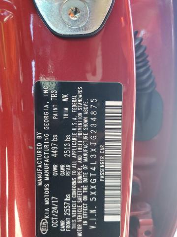 5XXGT4L3XJG234875 - 2018 KIA OPTIMA LX ბურგუნდია ფოტო 12