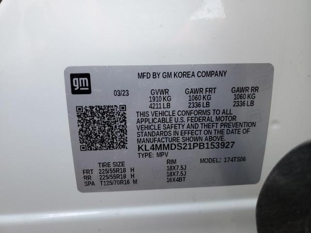 KL4MMDS21PB153927 - 2023 BUICK ENCORE GX SELECT WHITE photo 12