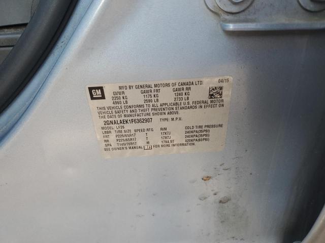 2GNALAEK1F6362907 - 2015 CHEVROLET EQUINOX LS BLUE photo 13