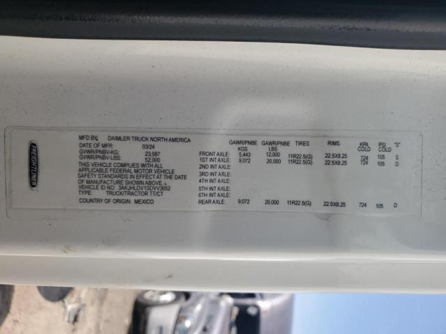 3AKJHLDV1SDVV3652 - 2025 FREIGHTLINER CASCADIA 1 WHITE photo 10