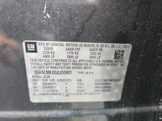 3GKALMEV2JL255801 - 2018 GMC TERRAIN SLE Сұр фото 12