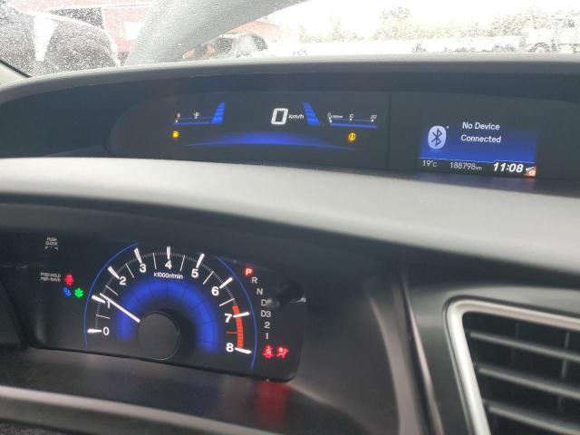 2HGFB2F41DH016365 - 2013 HONDA CIVIC LX BLACK photo 9