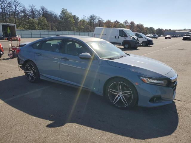 1HGCV2F94MA014534 - 2021 HONDA ACCORD TOURING Bleu photo 4