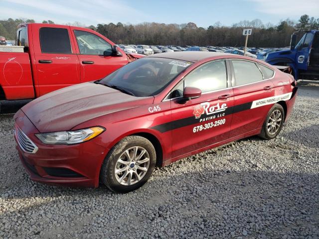 3FA6P0G76HR368967 - 2017 FORD FUSION S RED photo 1