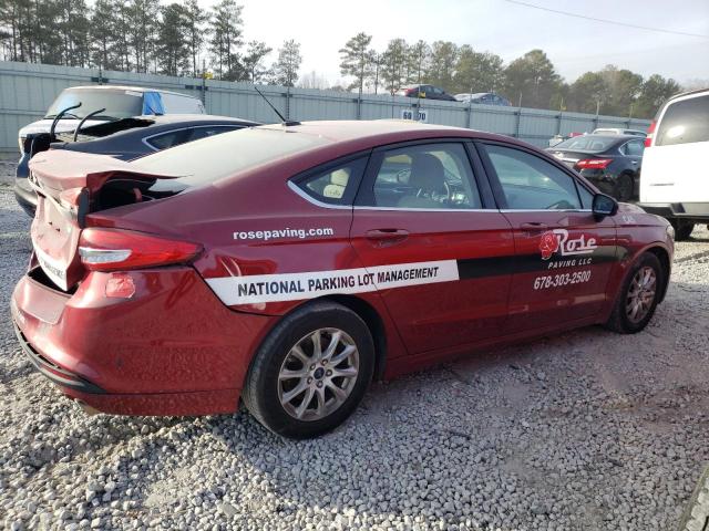 3FA6P0G76HR368967 - 2017 FORD FUSION S RED photo 3