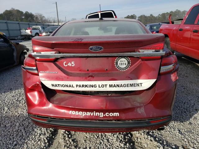 3FA6P0G76HR368967 - 2017 FORD FUSION S RED photo 6