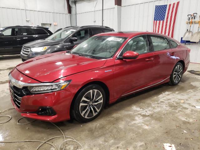 1HGCV3F4XMA003211 - 2021 HONDA ACCORD HYBRID EX RED photo 1