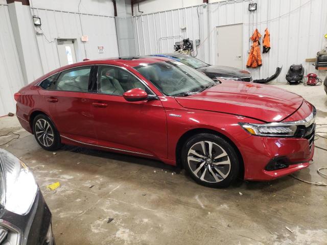 1HGCV3F4XMA003211 - 2021 HONDA ACCORD HYBRID EX RED photo 4