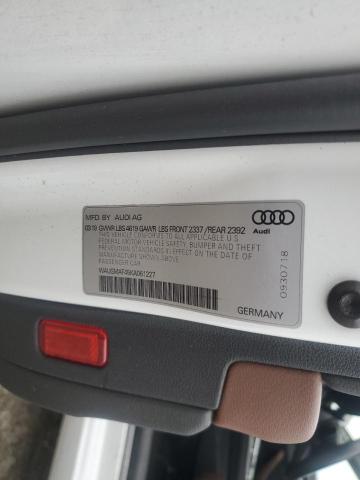 WAUGMAF45KA061227 - 2019 AUDI A4 PREMIUM WHITE photo 13