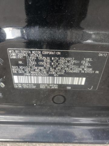 JTMBF4DV4C5056437 - 2012 TOYOTA RAV4 BLACK photo 13