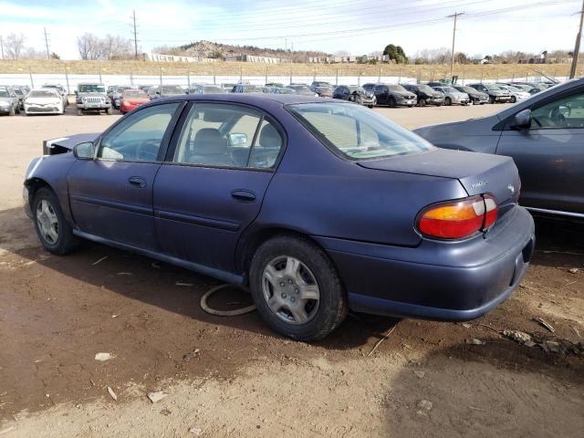 1G1ND52J91M613198 - 2001 CHEVROLET MALIBU BLUE photo 2