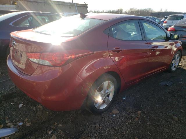 5NPDH4AE0DH186787 - 2013 HYUNDAI ELANTRA GLS RED photo 3