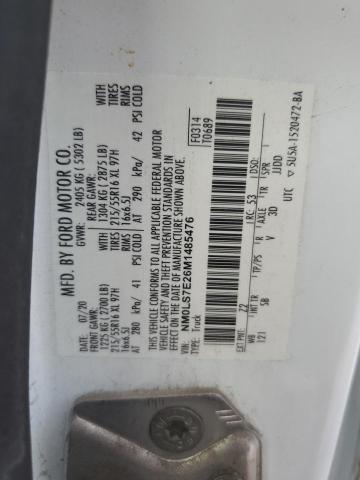 NM0LS7E26M1485476 - 2021 FORD TRANSIT CO XL WHITE photo 13