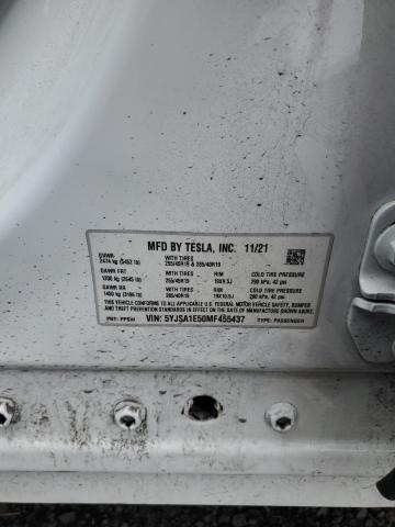 5YJSA1E50MF455437 - 2021 TESLA MODEL S 白色 照片 12