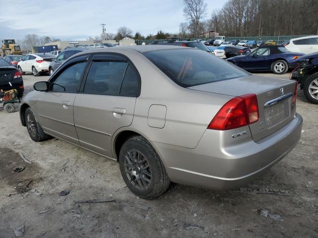 2HGES166X2H559962 - 2002 HONDA CIVIC LX TAN photo 2