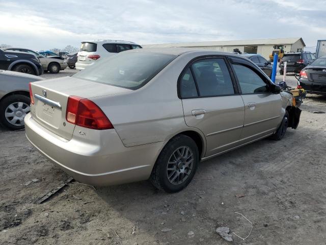 2HGES166X2H559962 - 2002 HONDA CIVIC LX TAN photo 3