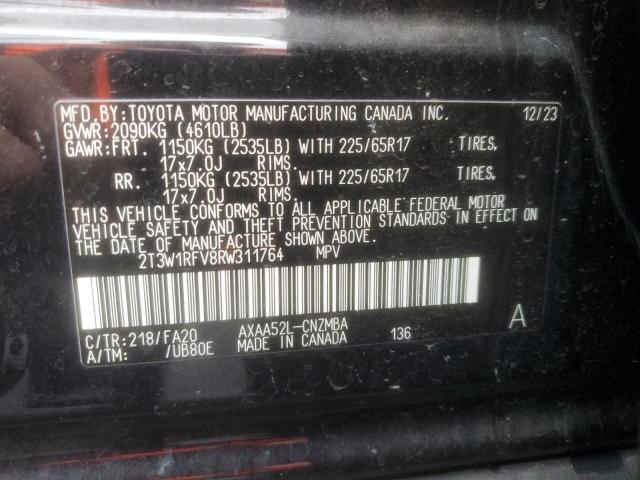 2T3W1RFV8RW311764 - 2024 TOYOTA RAV4 XLE BLACK photo 13