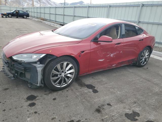 5YJSA1H13EFP36478 - 2014 TESLA MODEL S RED photo 1