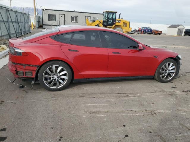 5YJSA1H13EFP36478 - 2014 TESLA MODEL S RED photo 3